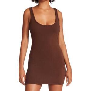 Steve Madden “Becca” chocolate brown tank mini dress size small.
